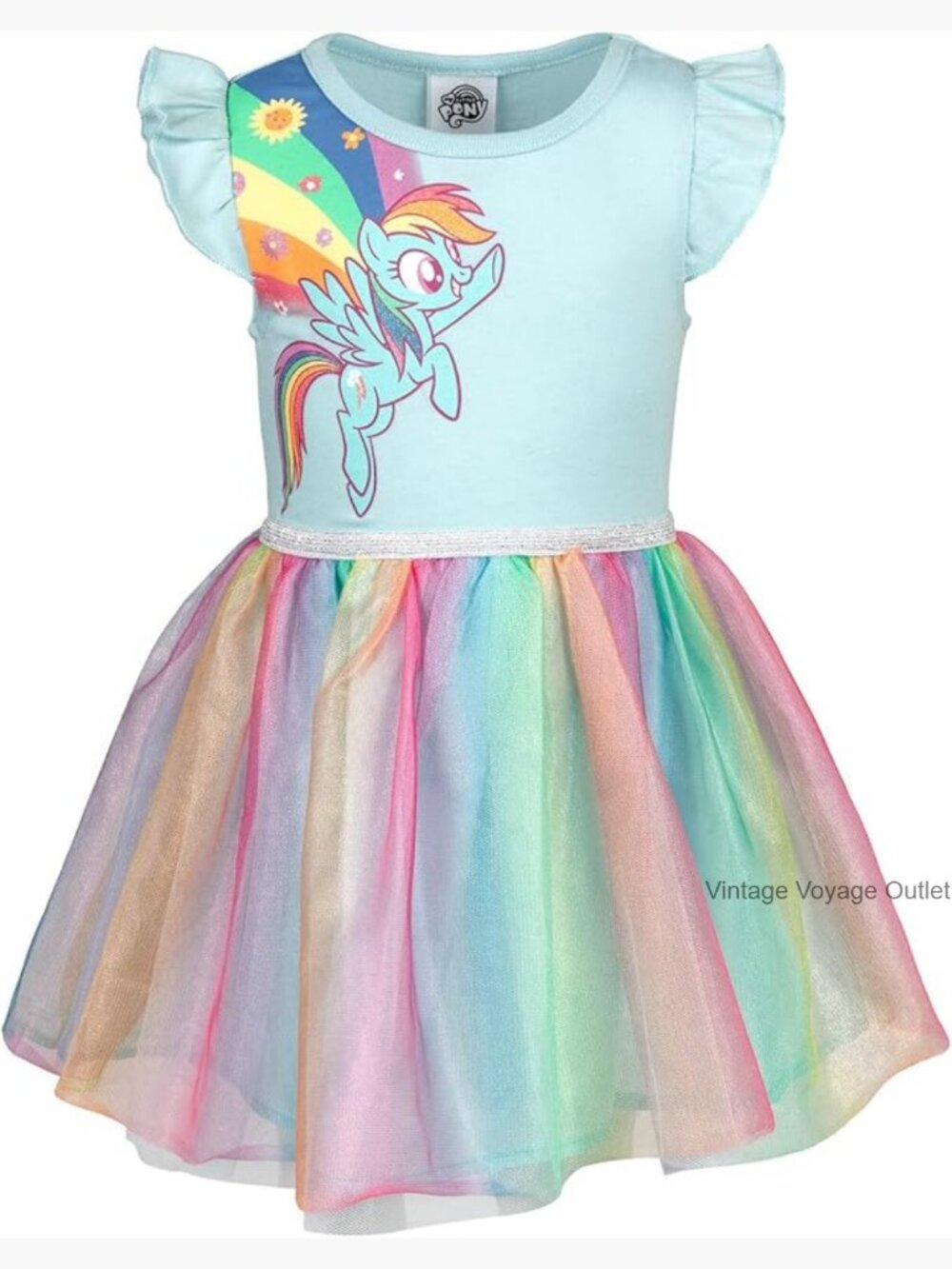 Girls My Little Pony Graphic Short Sleeve A-Line Dress - Picture 1 of 5